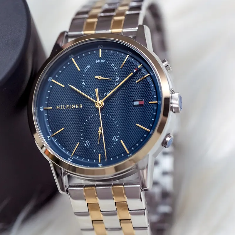 Tommy Hilfiger Easton Blue Dial Two-tone Men's Watch- 1710432